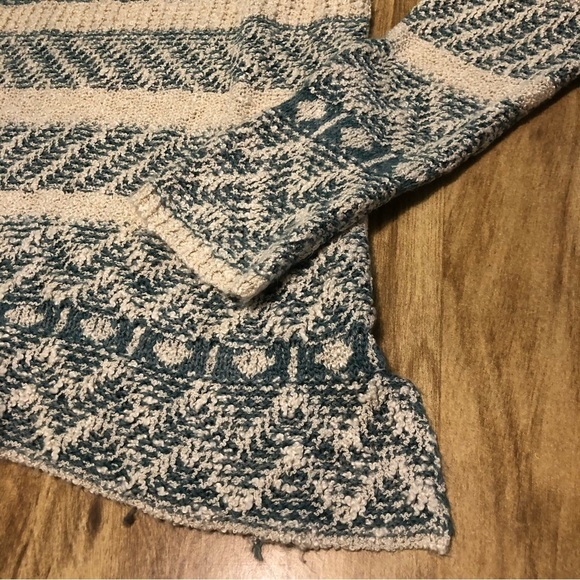 Knox Rose Striped Knit Pullover Acrylic  Sweater Braided Sides Womens Size Large - Picture 2 of 8